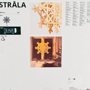 IKEA Limited Edition STRALA Lamp shade, bamboo, 24 "